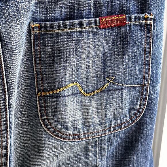 7 For All Mankind Denim Skirt Front Slit - Picture 8 of 9